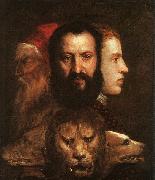  Titian Allegory of Time Governed by Prudence USA oil painting reproduction